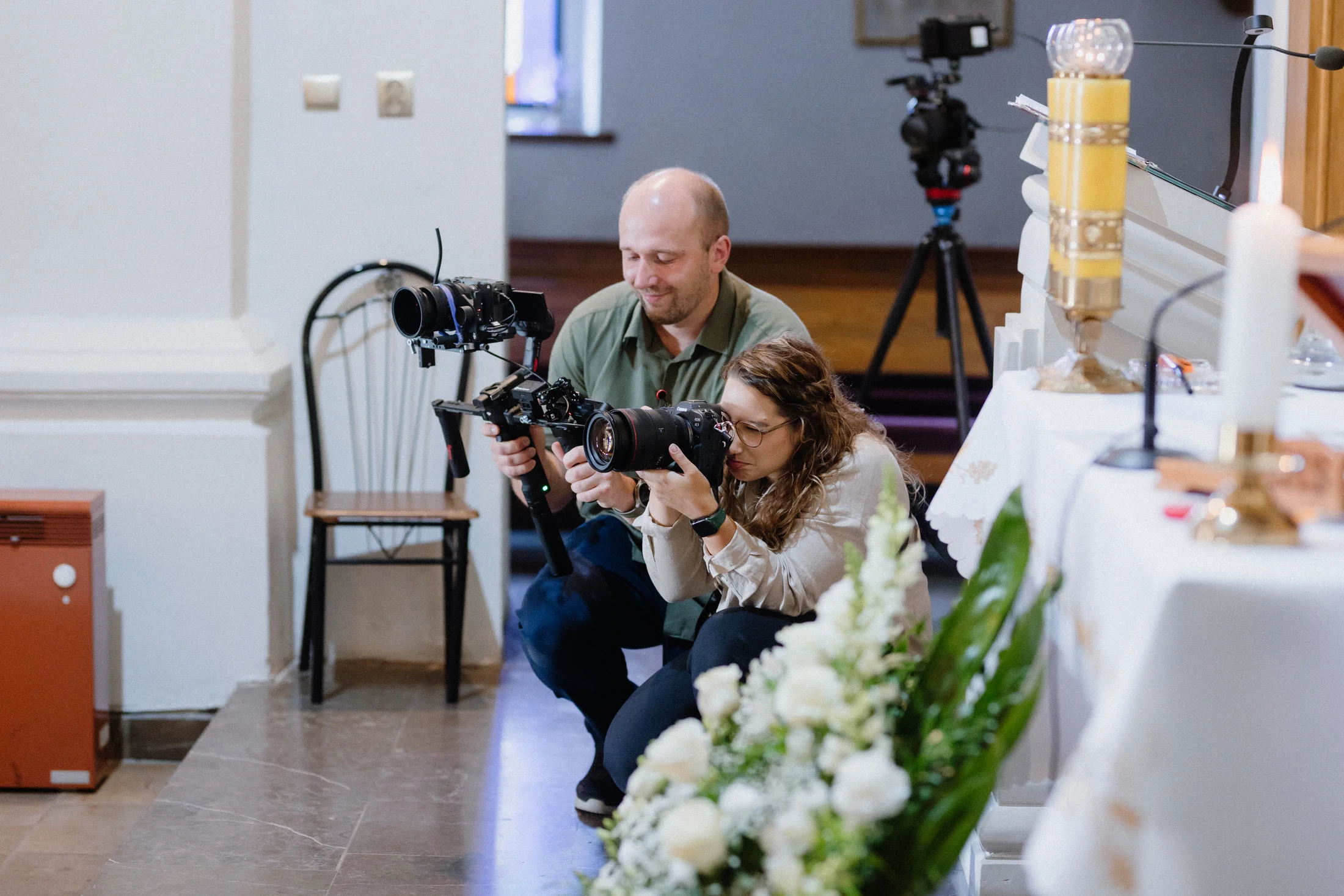 Fernanda i Krzysiek podczas wspólnej realizacji